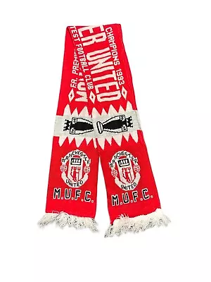 Manchester United Fc Football Scarf Champions 1993 L • £5.29