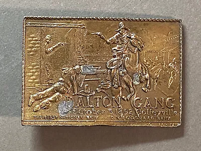 Vintage 1970s Brass  Belt Buckle. Dalton Gang Gun Slinger Astamar Boston • $9.99