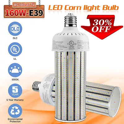160W LED Corn Light Bulb (800 Watt Equivalent)  E39 Mogul Base 5000K Daylight UL • $71.48