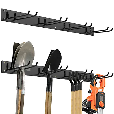 Garage Tool Storage Rack Wall Mounted Storage Organizer Garden Tool Hanger Metal • £26.95