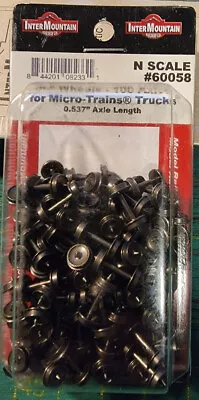 N Scale INTERMOUNTAIN 60058  36  Metal Wheels   .537  Axle Length Bulk Pack • $106