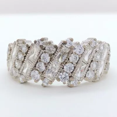 Judith Ripka - Sterling Silver 2.65 Cttw Diamonique CZ Ring Size 11 • $34.56