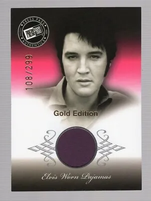 Elvis Presley 2007 Press Pass Elvis Is **worn-pajamas** Gold Relic Card #108/299 • $39.99