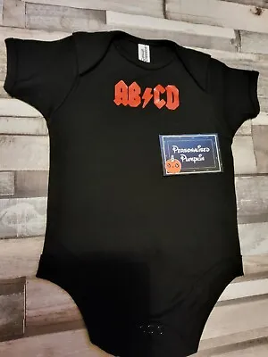 Baby ABCD. ACDC Vest. Costume. Goth. Biker. Black. Gift.  • £7
