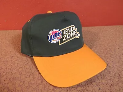 Green Bay Packers Miller Lite Beer END ZONE Hat Snapback Cap One Size Fits All • $7.50