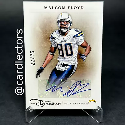 2011 Panini Prime Signatures Football MALCOM FLOYD #114 Bronze /75 AUTO CHARGERS • $11.99