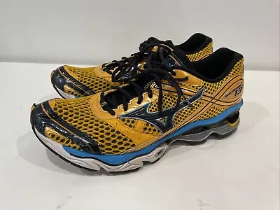 Mizuno Wave Creation 13 Running Shoes Yellow/Blue Size 12 Mens • $59.97