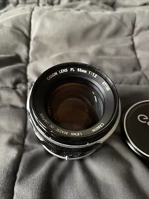 Canon 55mm F1.2 FL Breechlock Mount Lens + Rear Cap • £125