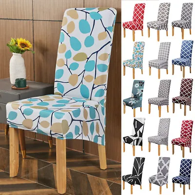 $8.79 • Buy Stretch Spandex Floral Dining Room Chair Covers Party Banquet Seat Slipcover AU
