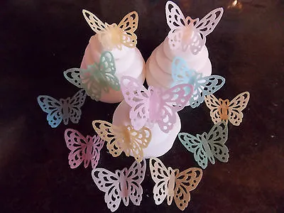 20 Precut Edible Wafer/rice Paper Butterflies Cake/cupcake Toppers(2) • £2.85