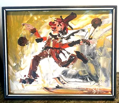 Morris Katz Signed Amazing Original Oil Painting Gorgeous Frame Great Condition • $135