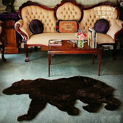 $199.99 • Buy Walking Bear Skin Rug - Plush Shag Faux Fur - Bonded Suede Lining - Made In USA