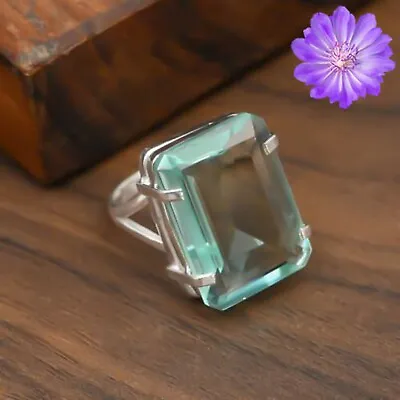 Aquamarine Gemstone 925 Silver Ring Handmade Jewelry Ring All Size For Women • $15.61