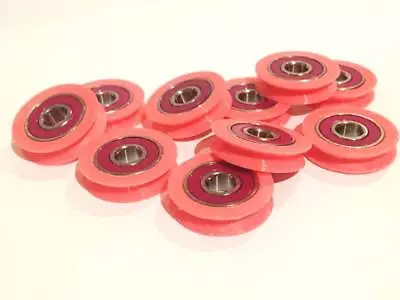 V GROOVE PLASTIC GUIDE PULLEY ROLLER WHEELS 608 2rs BALL BEARING BEARINGS U  • £3.25