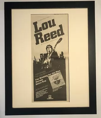 £69.95 • Buy LOU REED*VELVET UNDERGROUND*Best*1973*ORIGINAL*POSTER*AD*FRAMED*FAST WORLD SHIP