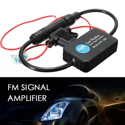 Universal FM/AM Signal Amplifier Car Radio Signal Booster Din Aerial Antenna 12V • £7.59