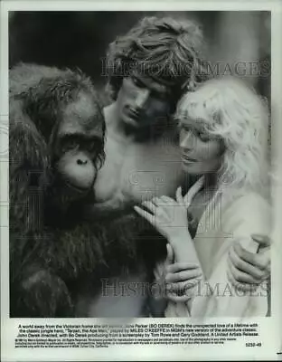 1981 Press Photo Bo Derek And Miles O'Keeffe Star In  Tarzan The Ape Man  • $19.99