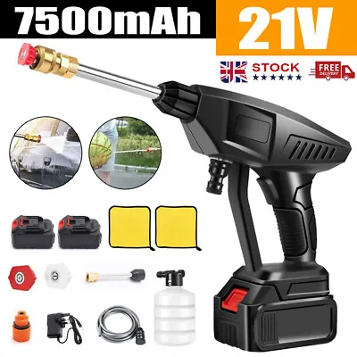 £42.23 • Buy 2 Battery Portable Cordless Car High Pressure Washer Jet Water Wash Cleaner Gun