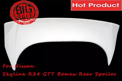 For Nissan R34 Skyline GTT BOM Style FRP Fiber Unpainted Rear Spoiler Wing Kits • $2682