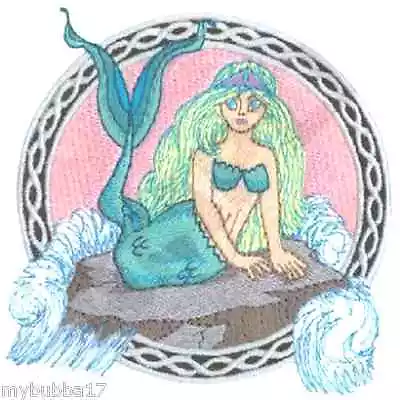 MERMAID NEW DESIGN SET OF 2 HAND TOWELS EMBROIDERED NEW By Laura • £24.83