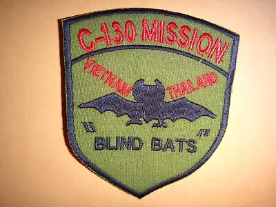 Vietnam War Semi-Subdued Patch USAF C-130 Mission VIETNAM-THAILAND  BLIND BATS   • $10.99