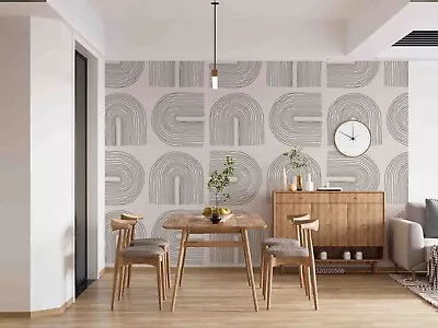 3D Line Geometric Pattern Wallpaper Wall Mural Removable Self-adhesive 84 • $30