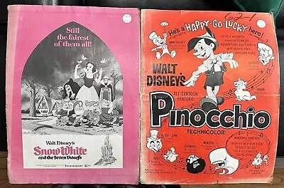 Disney Advertising Manuals SNOW WHITE (+ Ad Pad) & PINOCCHIO Press Books • $50