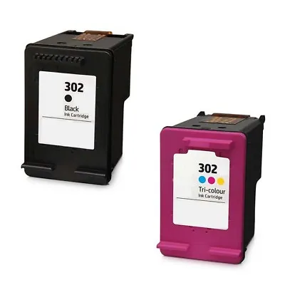 £25.25 • Buy Remanufactured Ink For Twin Pack HP 302 Black And HP302 Colour Ink Cartridges