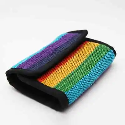 Fair Trade Nepalese Cotton Rainbow Striped Wallet  • £7.99