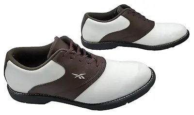 Vintage Reebok Golf Shoes Mens US 11 Monterey Plain Toe 14-45982  White Brown • $47.53