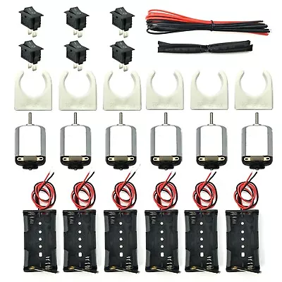 EUDAX 6 Set Small DC Motor Mini Electric Hobby Motors 1.5V-3V 24000RPM With AA • $14.47