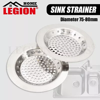 Stainless Steel Kitchen Bathroom Sink Strainer Waste Plug Filter Drain Stopper • $4.99