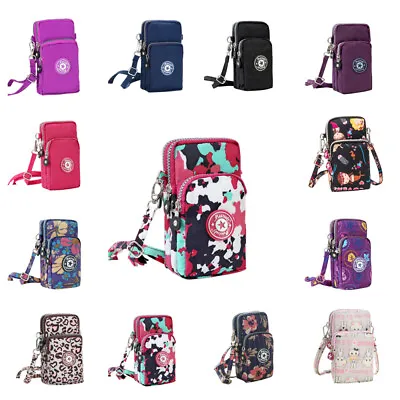 £4.13 • Buy Small Women Nylon Card Holder Phone Case Shoulder Bag Pouch Handbag Purse Wallet