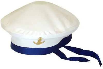 Sailor Hat Nautical Marine White Navy Sexy Fancy Dress • £4.95