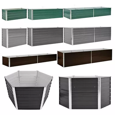 £50.71 • Buy Garden Raised Bed Galvanised Steel Outdoor Planter Pot Vegetable Flower Herb Box