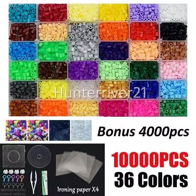 10000x 5mm Colorful Hama Perler Fuse Beads Set For Kids DIY Hand Making Toys • $30.75