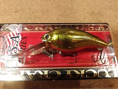 LUCKY CRAFT MOONSAULT CB-250F 2-1/2 1/2OZ LASER BLK GOLD Fishing Lure Crankbait • $13