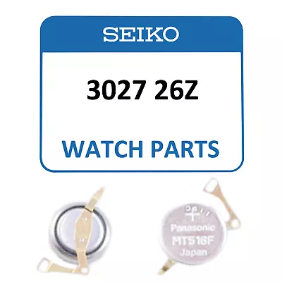 Genuine Seiko Kinetic Watch Capacitor 3027 26Z Rechargeable Battery - NEW! • $20.55