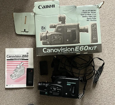 £18.99 • Buy Old Vintage Retro Canon Video Camera / Camcorder 8mm Canovision E60