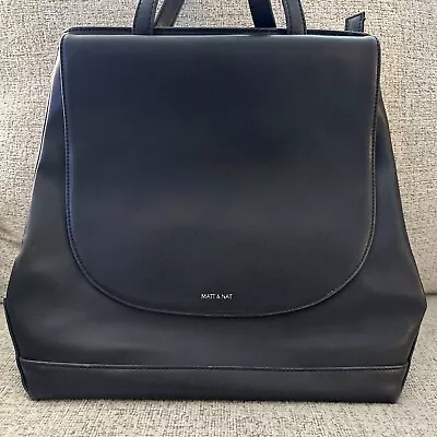 Pre Owned Matt & Nat Aaron Tote/Backpack Scratch Resistant Vegan Leather BLACK • $64.99