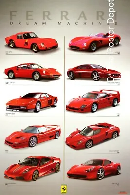 Ferrari Poster Ferrari Photos 24 X36  250 GTO Enzo Testarossa Vintage/Modern • $21.96