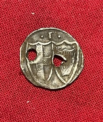 1649 Commonwealth Silver One Pence Under Oliver Cromwell Rule-Holed • £110.88