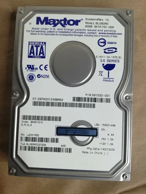 £10 • Buy Maxtor DiamondMax Plus 10 80GB,Internal,7200 RPM,(3.5 ) SATA HDD Hard Drive