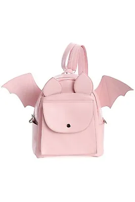 Banned Alt - Bat WINGS PINK - Gothic Bat Wing Backpack - Goth Pastel Goth • $71.61