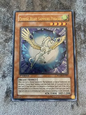 FOTB-EN007 Crystal Beast Sapphire Pegasus | Ultimate Rare | 1st Edition • £114.99