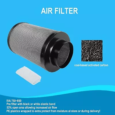 Hydroponics 6  Inch Activated Carbon Filter Odor Control For Fan Ventilation Kit • $95