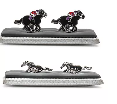 Choice Of Horse Cufflinks With Running Horse Or Jockey Racing • £16.99