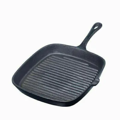 £16.99 • Buy  24CM Frying Pan Non-Stick Cast Iron Square Grill Skillet Fry Griddle Cooking