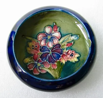 £39.99 • Buy MOORCROFT SPRING FLOWERS - Cobalt Blue Pottery 11.5cm Dish - Damaged AF