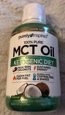 Purely Inspired MCT Oil Ketogenic 31 Servings 16oz Bottle Flavorless EXP 12/24 • $11.99